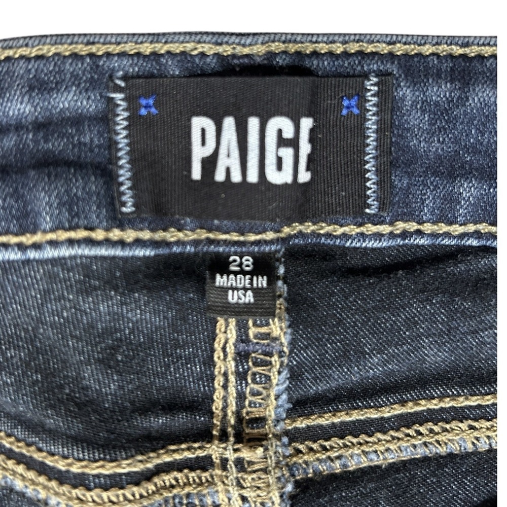 PAIGE Verdugo Ankle Skinny Jeans Women's 28 Dark Blue Stretch Mid Rise - Picture 6 of 8